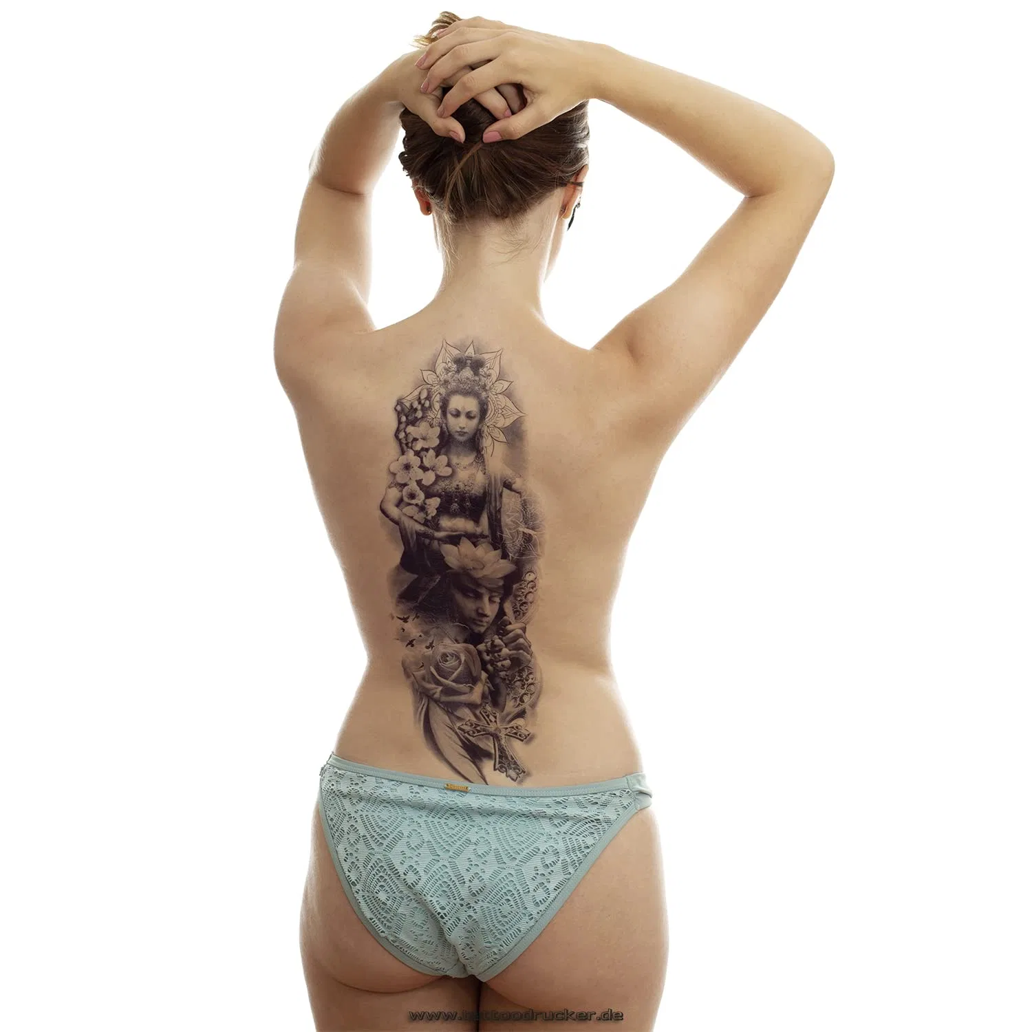 Набор XXL временных татуировок с религиозными мотивами (2 шт.) Tattoodrucker — фото 4