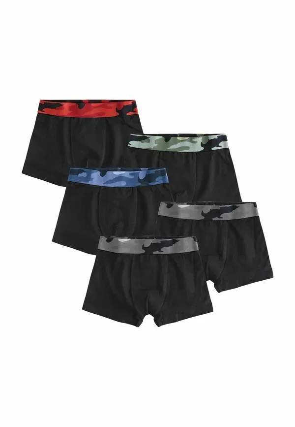 Трусы 5 шт Next, black with camo waistband, черные с камуфляжным поясом