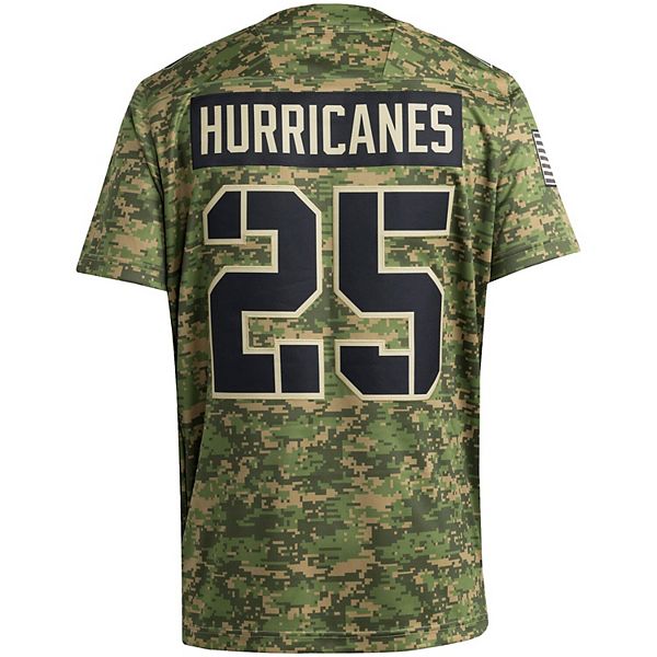 Мужская футболка #25 camo miami hurricanes honor & support premier strategy Adidas — фото 4