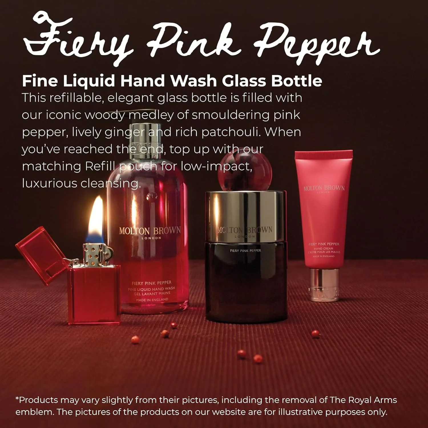 Жидкое мыло для рук Molton Brown Fiery Pink Pepper Fine Liquid Hand Wash в стеклянной бутылке - Роскошное мыло для рук, 6,76 жидких унций., Clear — фото 2