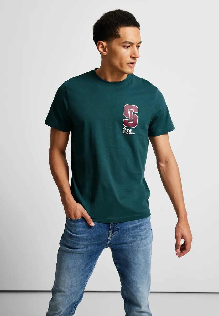 

Футболка STREET ONE MEN из чистого хлопка, цвет O X Ford Green