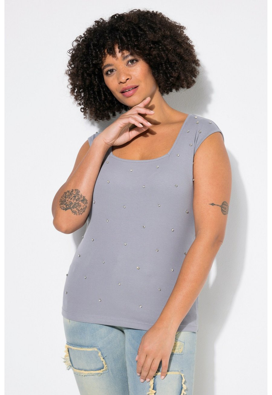 

Футболка Angel of Style SLIM FIT ZIERSTEINCHEN, Lead Gray/Grey, Серый, Футболка Angel of Style SLIM FIT ZIERSTEINCHEN, Lead Gray/Grey