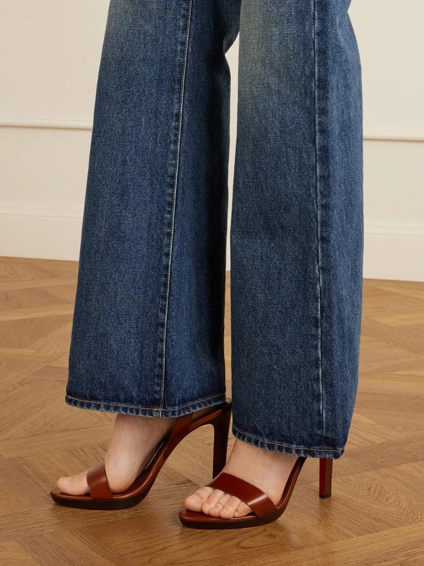 Кожаные сандалии на платформе Fanny Christian Louboutin, коричневый — фото 2