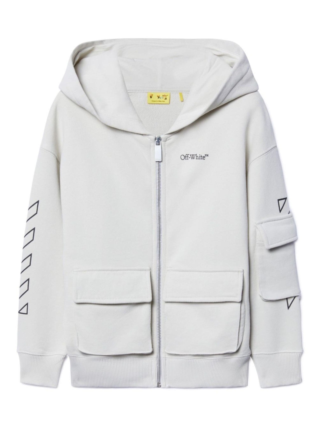 

Off-White Kids худи Bookish на молнии, серый