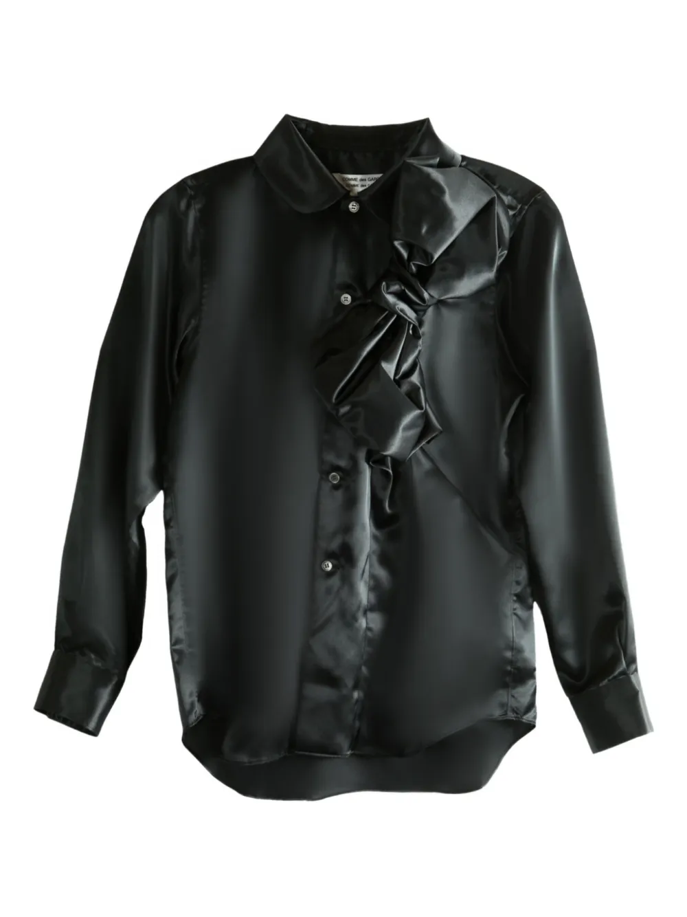 

Атласная блузка с оборками Comme Des Garçons Comme Des Garçons, черный