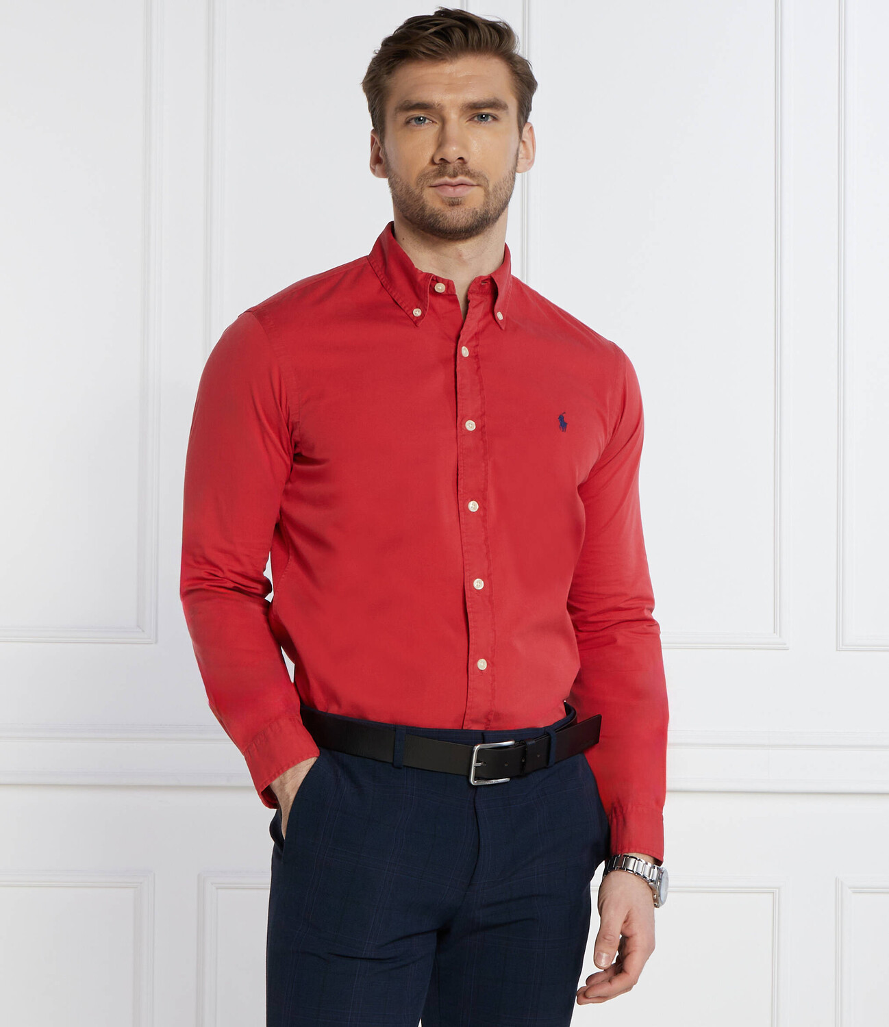 Рубашка POLO RALPH LAUREN Regular Fit, красный — фото 3