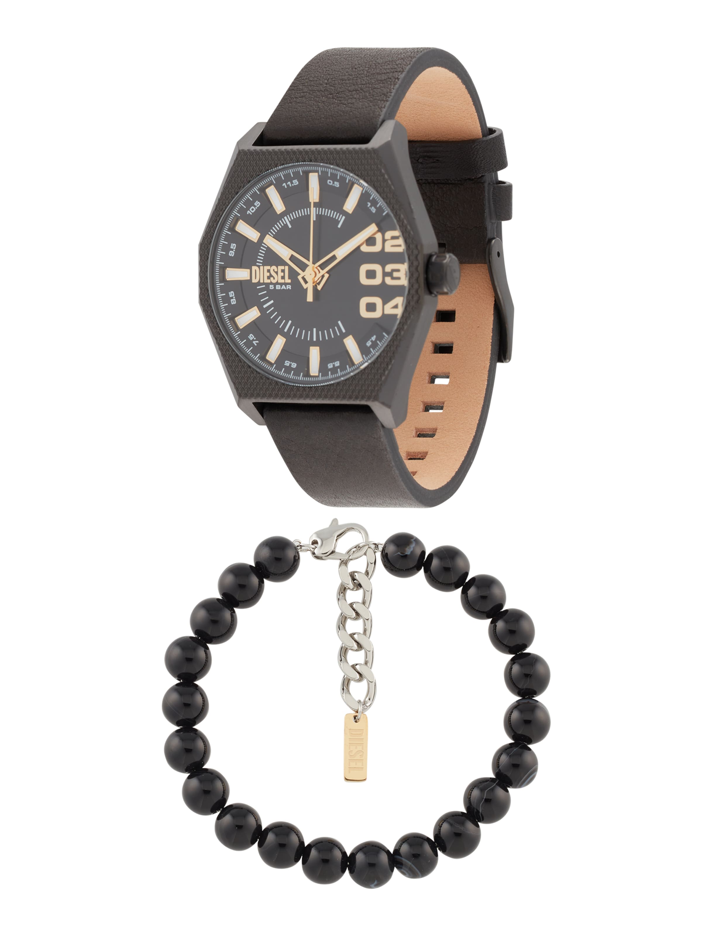 

DIESEL Аналоговые часы 'Scraper' в черном цвете