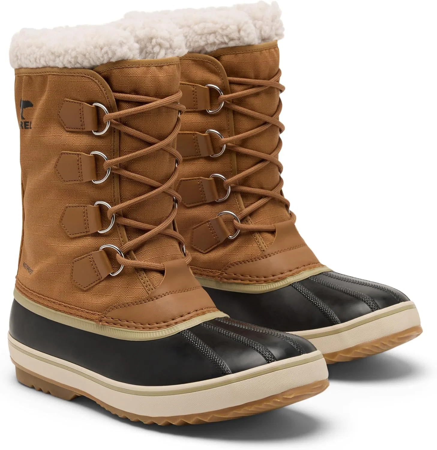 Мужские водонепроницаемые нейлоновые ботинки Sorel 1964 Pac, Camel Brown Black — фото 2