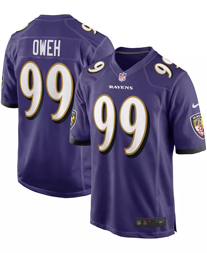 

Мужская футболка Odafe Oweh Baltimore Ravens фиолетовая, выбор в первом раунде драфта НФЛ 2021 года Nike