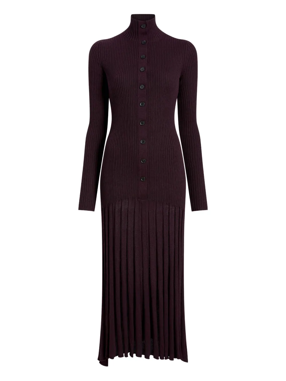 

Платье миди в рубчик со складками Proenza Schouler, красный