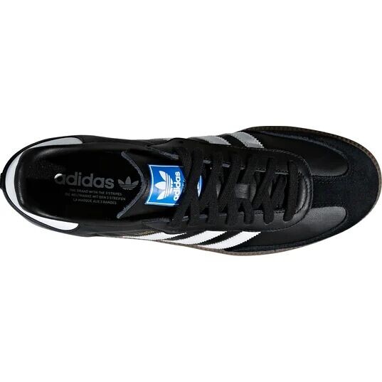 Кроссовки SAMBA OG из натуральной кожи adidas, цвет Schwarz/Weiß/Braun — фото 4