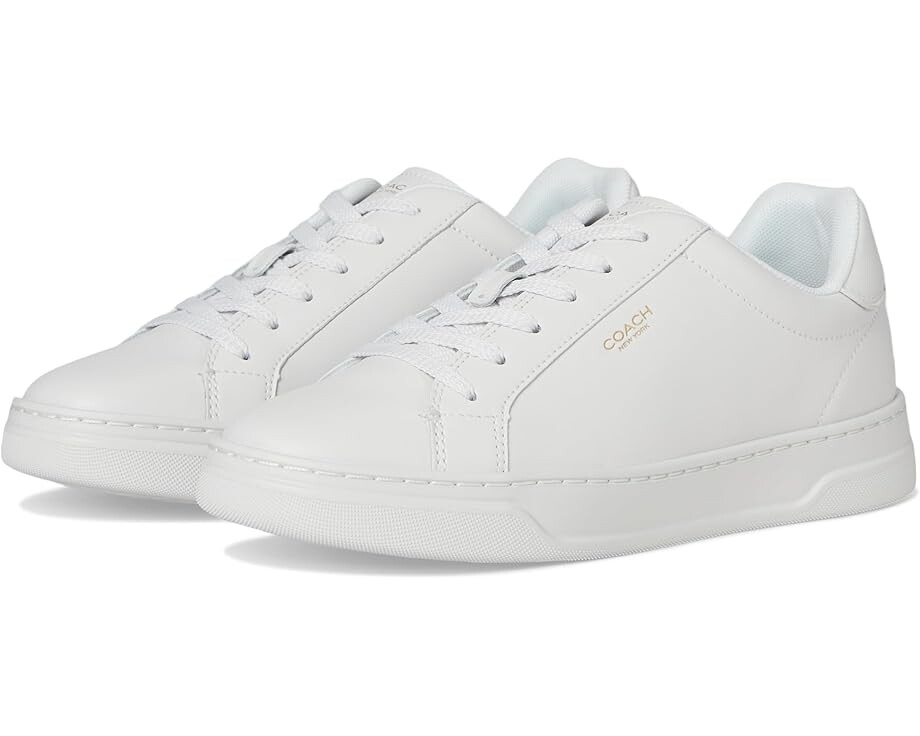 

Кроссовки COACH High Line Leather Sneaker, цвет Optic White