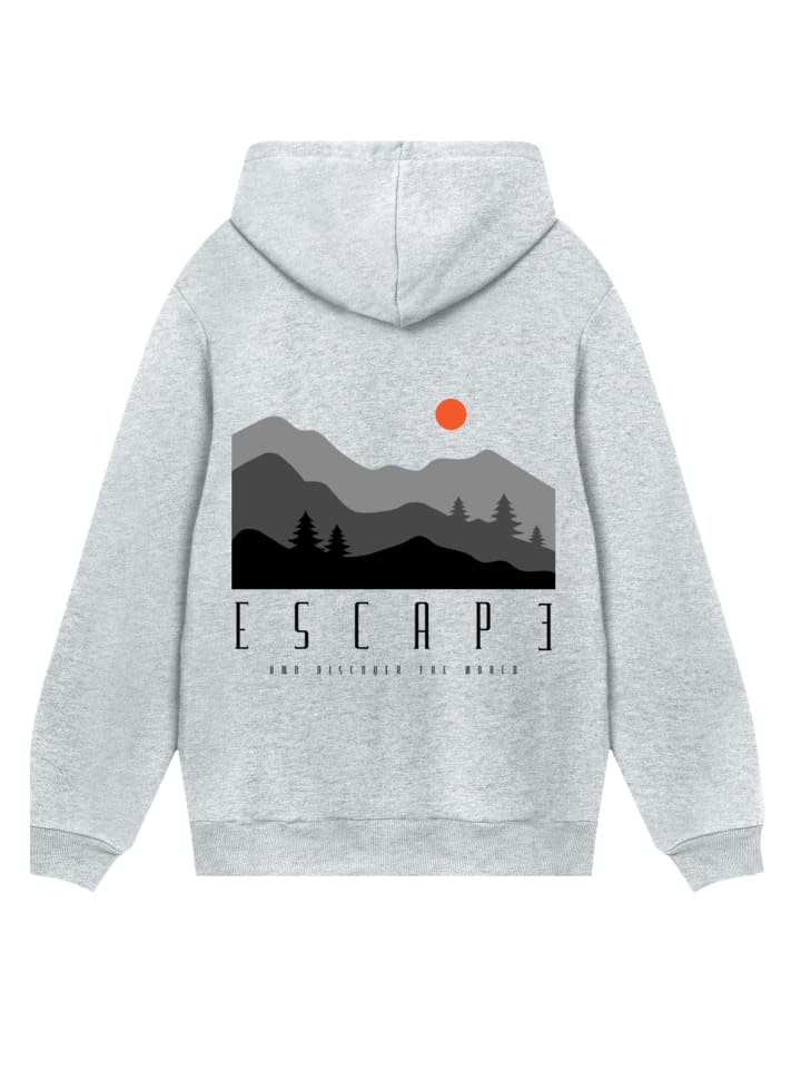 

F4NT4STIC Худи Escape: Откройте для себя мировые лесные пейзажи в сером меланжевом цвете