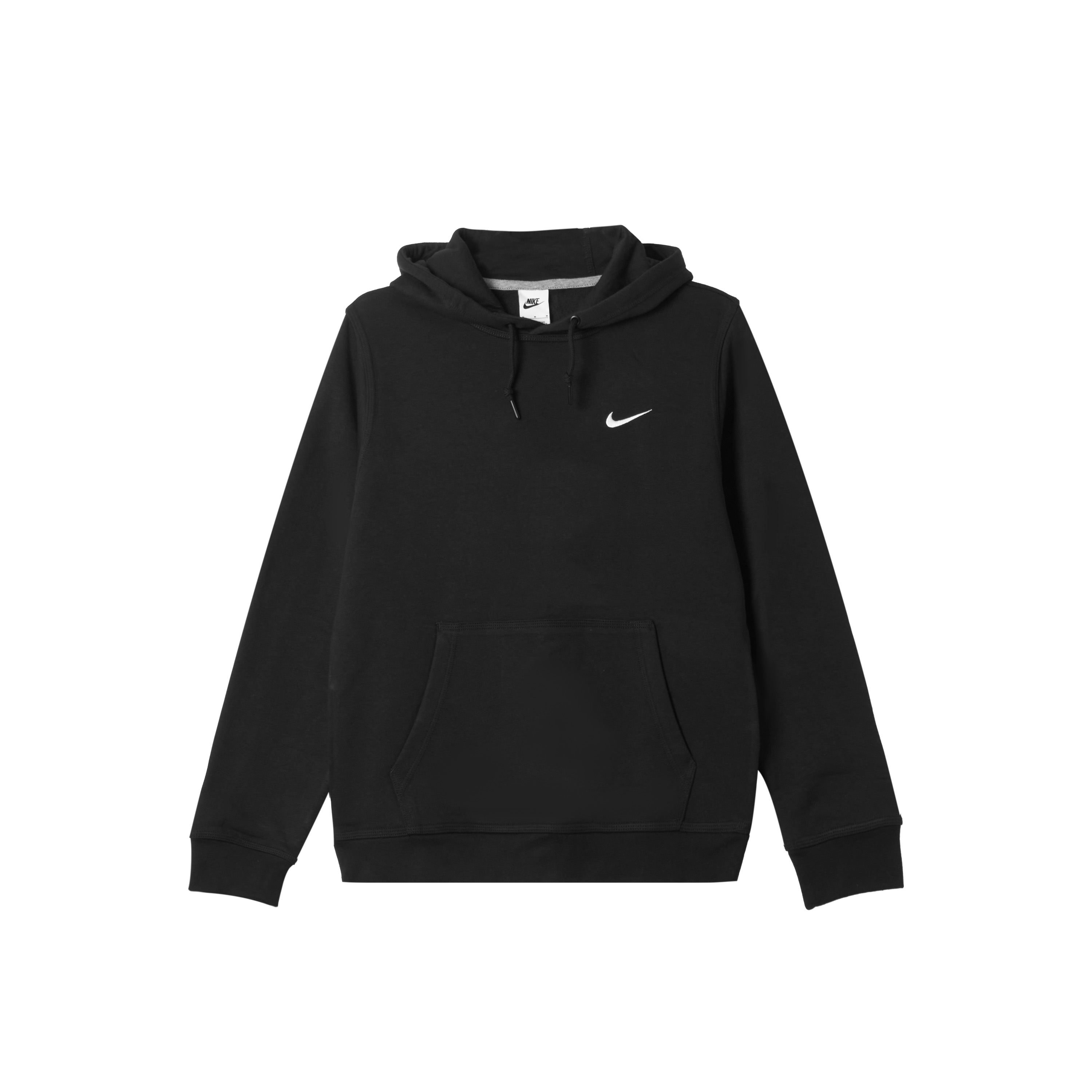 Nike Мужская толстовка Club с капюшоном, черная, средней толщины — фото 4