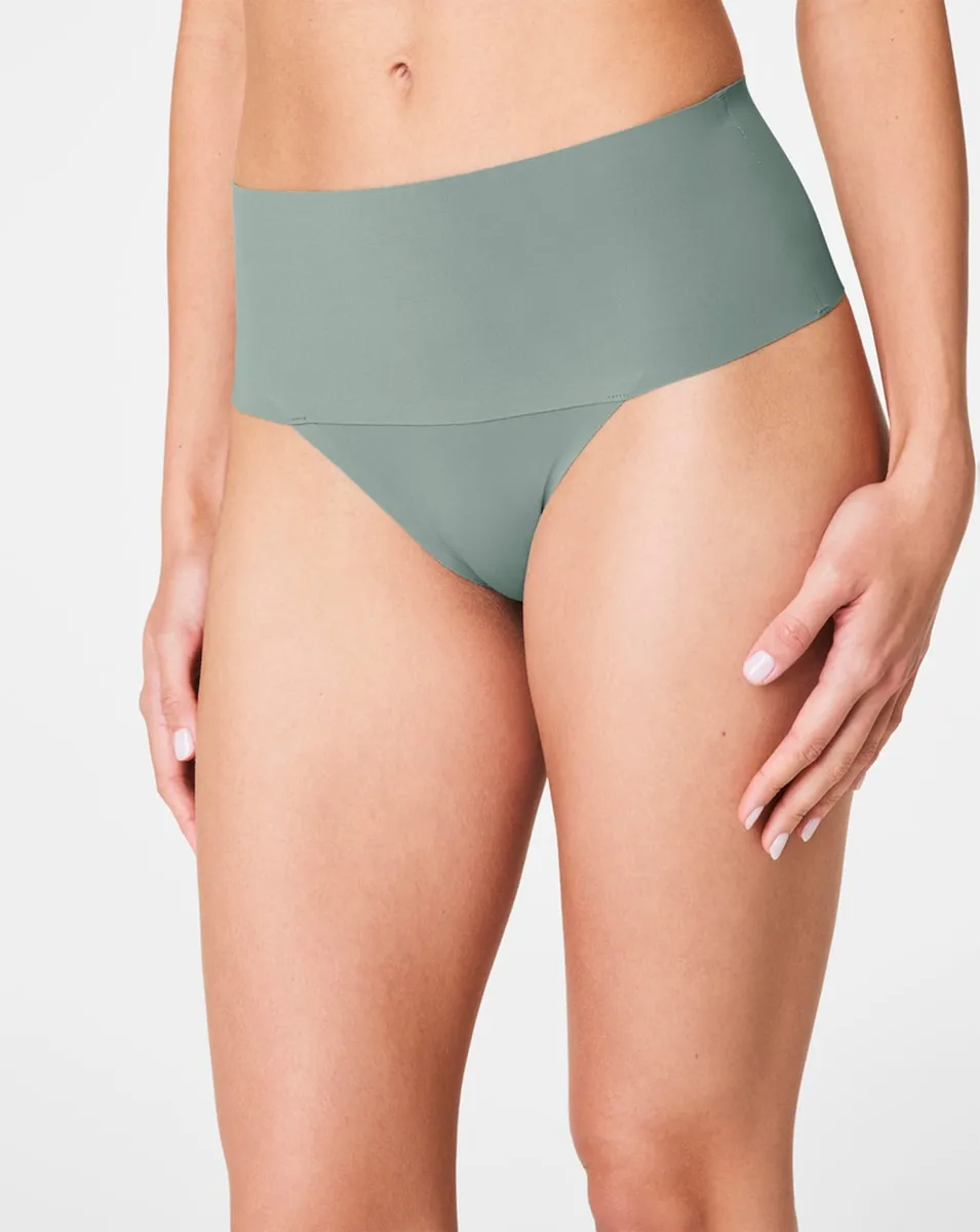 

Бесшовные корректирующие стринги с завышенной талией Spanx, светло-зеленый