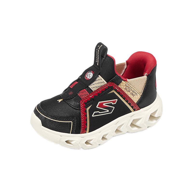 Детские повседневные ботинки для малышей Skechers Kids, черный/красный — фото 2