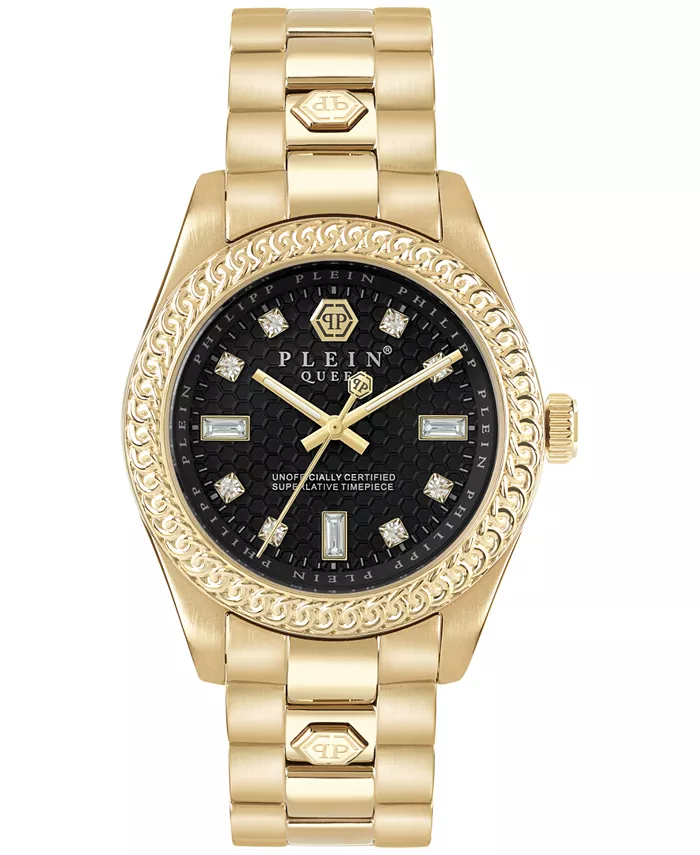 

Женские часы-браслет Queen из нержавеющей стали с золотистым покрытием, 36 мм Philipp Plein