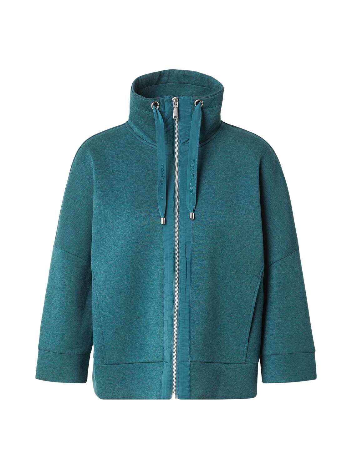 

TOM TAILOR Толстовка с молнией в темно-зеленом цвете, Зеленый, TOM TAILOR Толстовка с молнией в темно-зеленом цвете