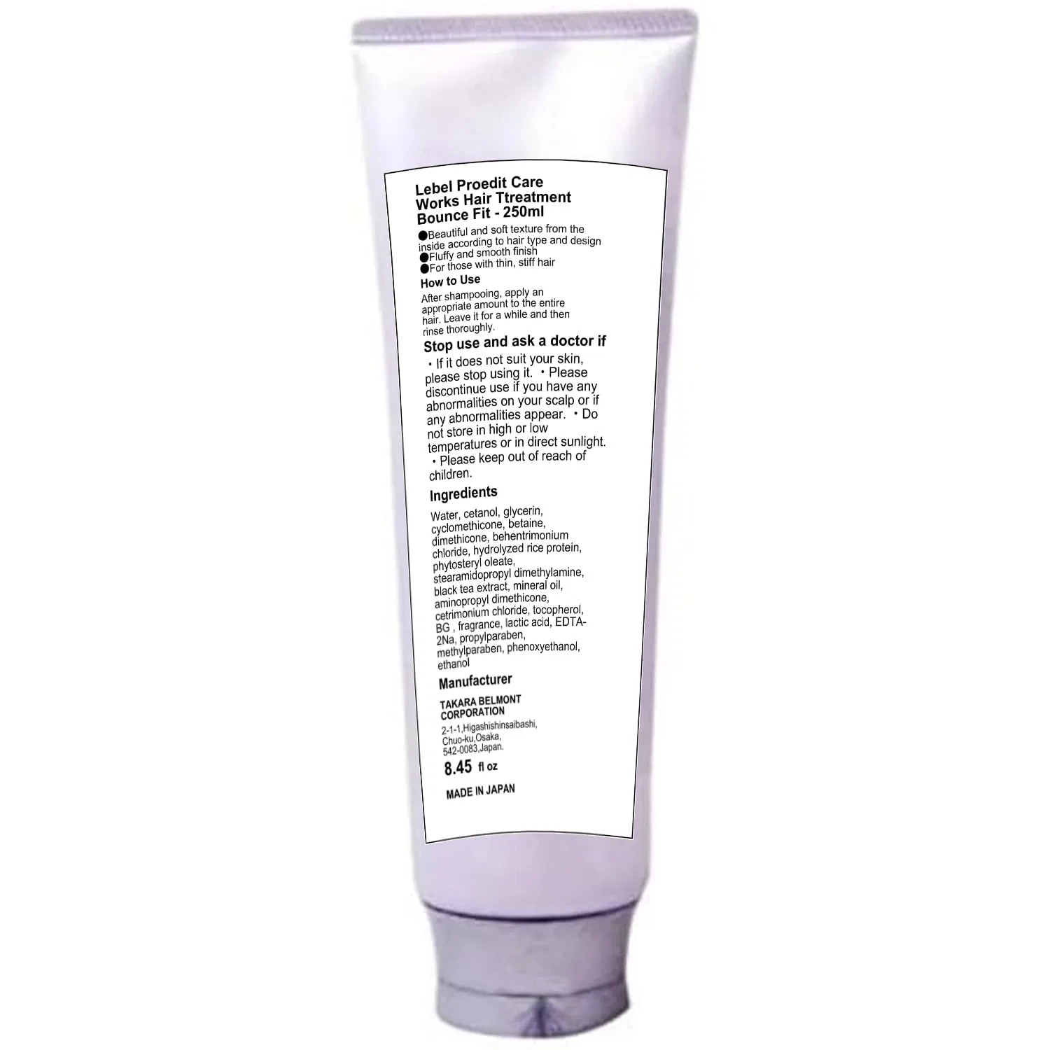 Уход для волос «Proedit Care Works Hair Treatment Bounce Fit» 250 мл от Lebel Lebel — фото 4