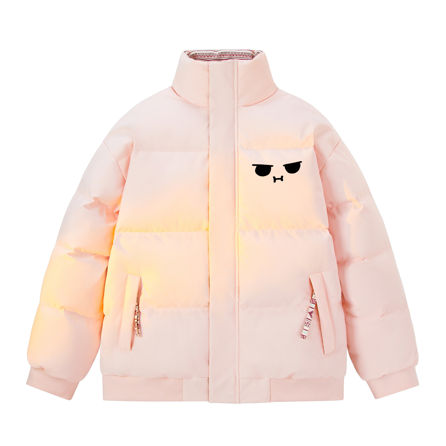 

Пуховик Unisex Stand Collar утепленный стеганый HUANQIU, светло-розовый