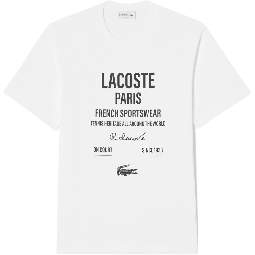 

LACOSTE Футболка мужская белая