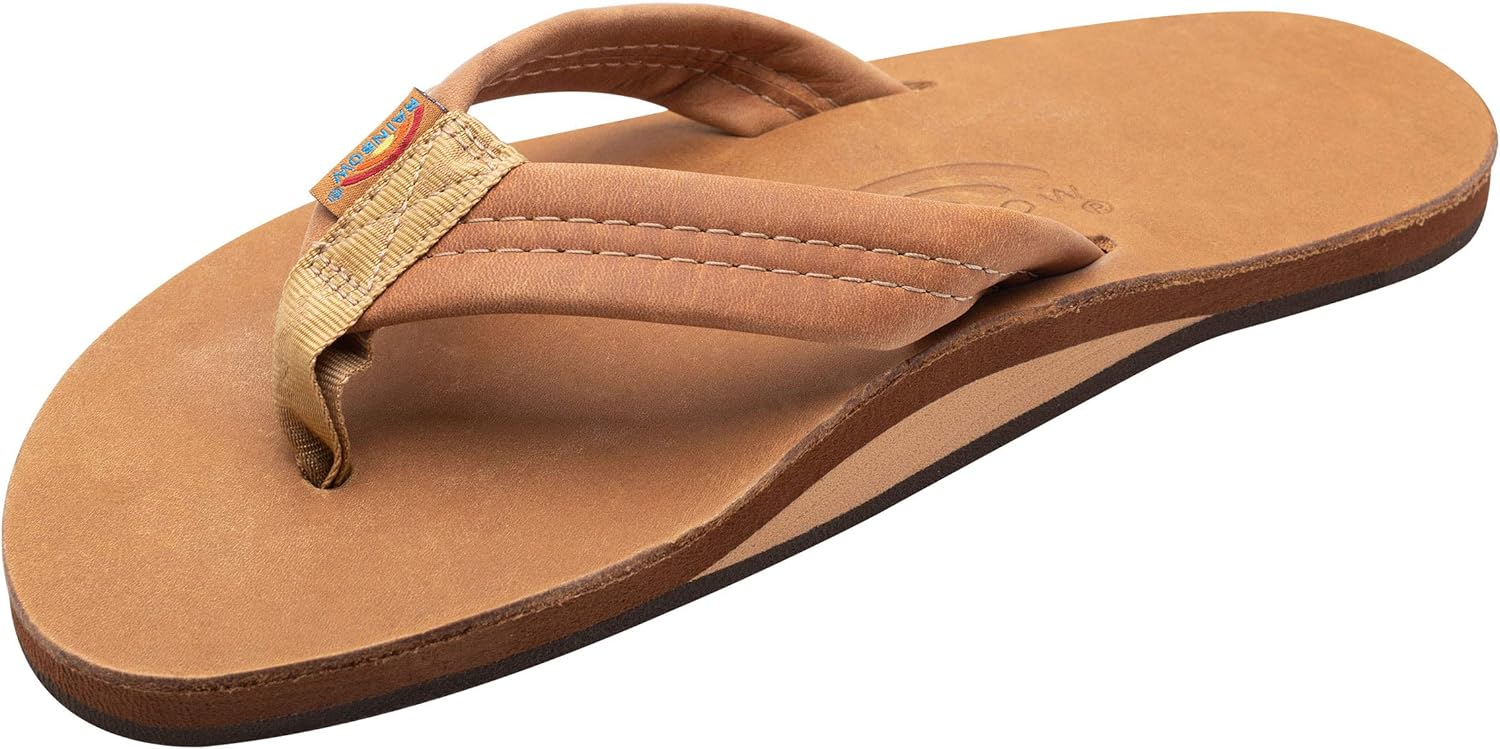 

Мужские роскошные кожаные сандалии с одной слоистой аркой Rainbow Sandals