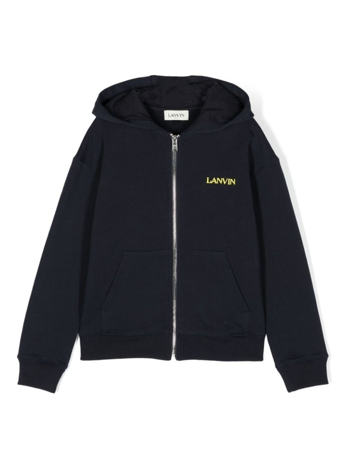 

Lanvin Enfant куртка с капюшоном и вышитым логотипом, синий