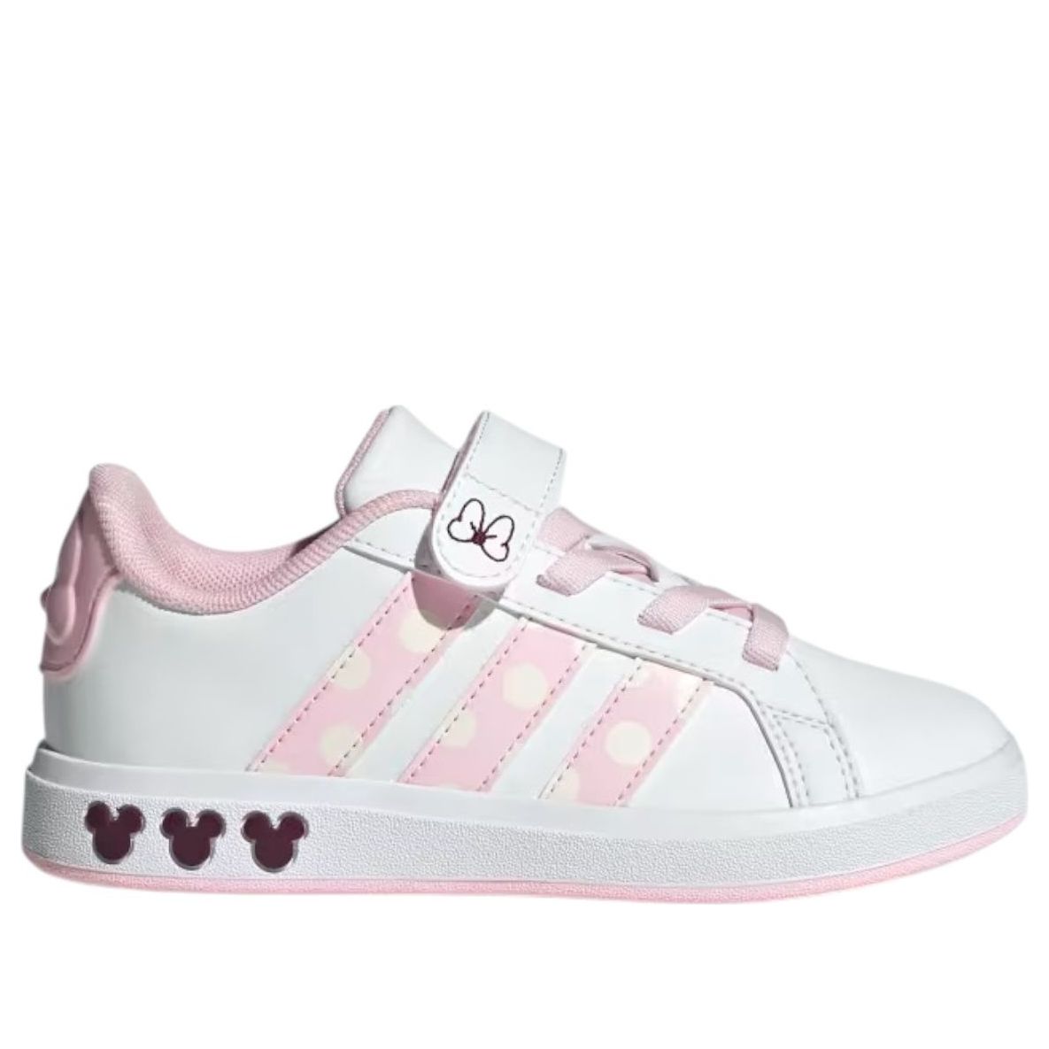 Кроссовки (GS) adidas x Disney Minnie Mouse Grand Court 'Cloud White Clear Pink' — фото 2