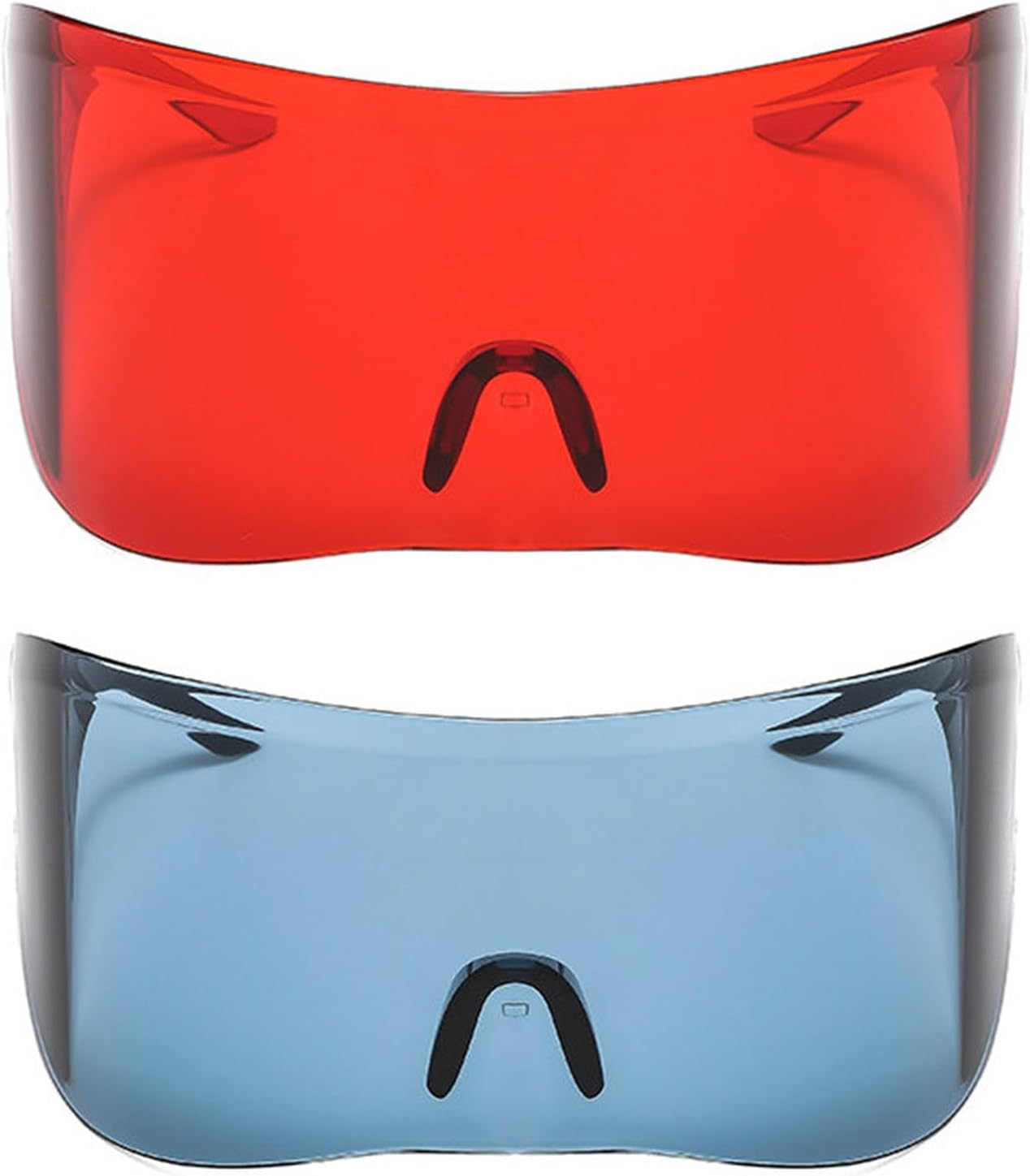 

Willochra — массивные панк-солнцезащитные очки-маска для женщин и мужчин, дизайнерские солнцезащитные очки класса люкс, женские солнцезащитные очки с оправой, 2pcs-black&red