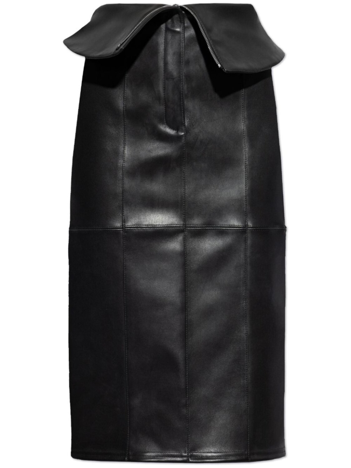 

Кожаная юбка-карандаш Alexander McQueen, черный