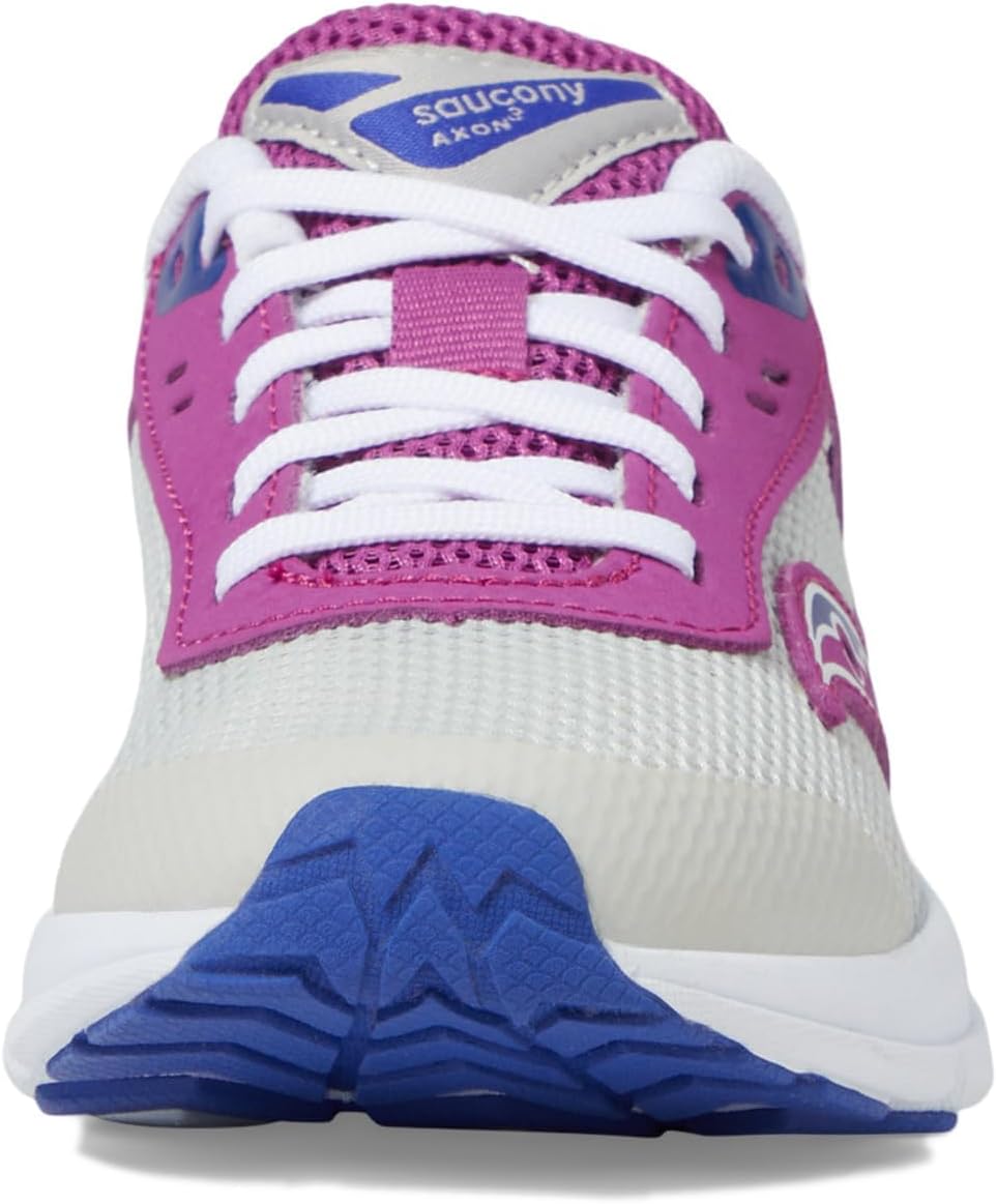 Детские кроссовки Saucony Unisex-Child Axon Kdz, серый/малиновый — фото 3