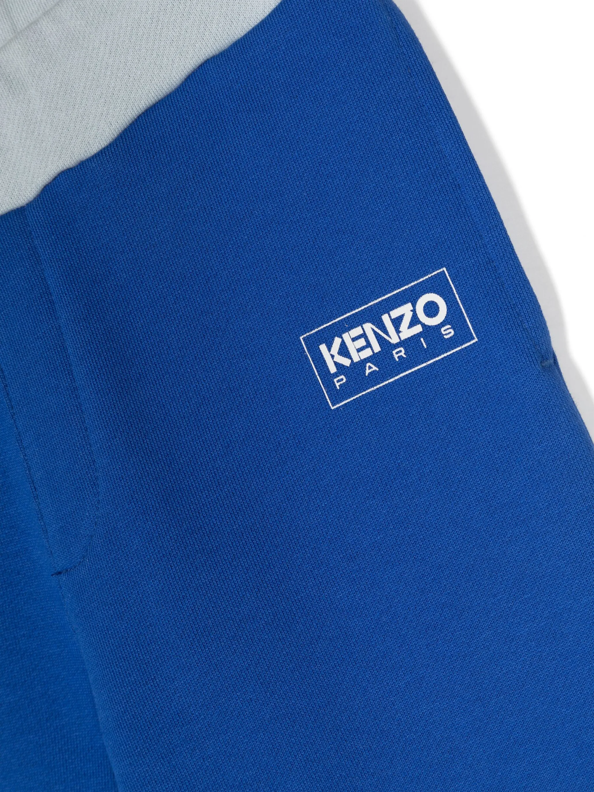 Спортивные брюки в стиле колор-блок Kenzo Kids, синий — фото 3
