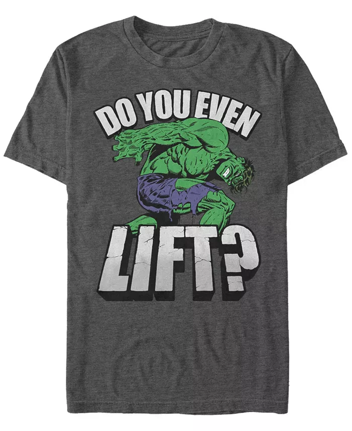 

Футболка с коротким рукавом Marvel Men's Comic Collection Hulk Do You Even Lift Fifth Sun, серый