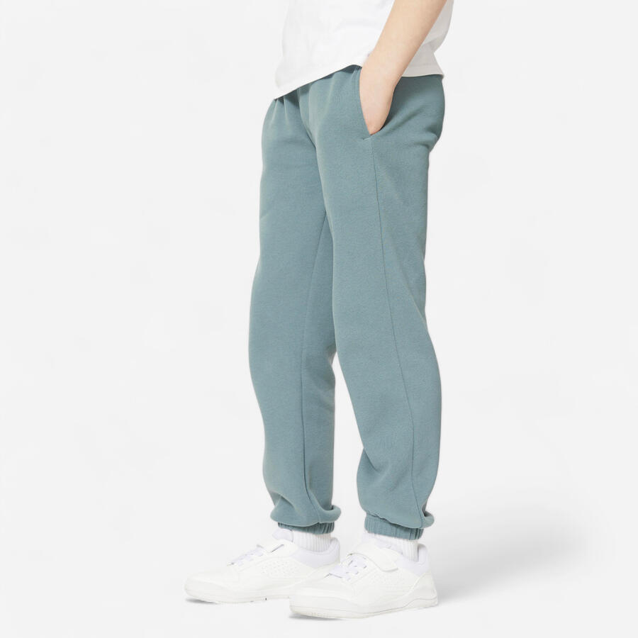 

DOMYOS Детские теплые спортивные брюки - пепельно-зеленые