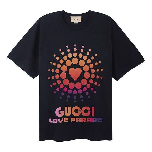 

Футболка love parade cotton t-shirt 'black' Gucci, черный
