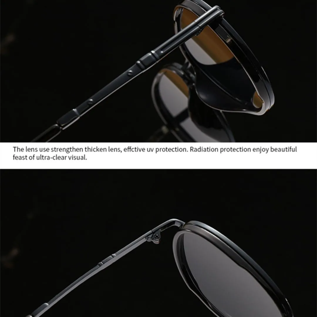 

Ретро металлические солнцезащитные очки для женщин и мужчин, градиентные, роскошные, с защитой от УФ-излучения UV400, в стиле панк TVTBBVV, Golden Black Gray