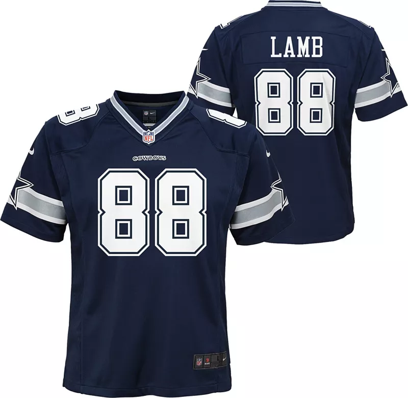 

Nike Youth Dallas Cowboys CeeDee Lamb #88 Темно-синяя игровая майка