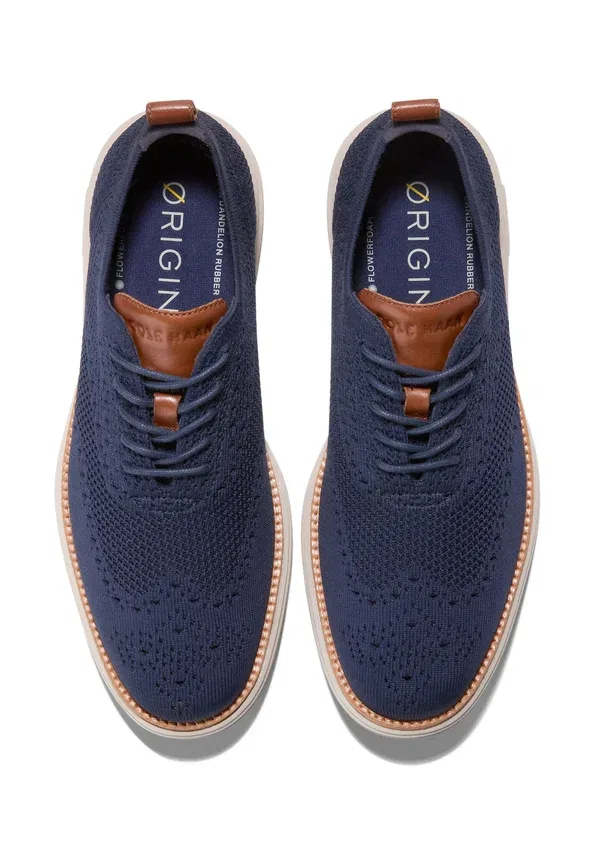 Кроссовки Grand Remastered Stitchlite Ox Casual Lace Ups Cole Haan, морской синий/британский коричневый с серебристой подкладкой — фото 3