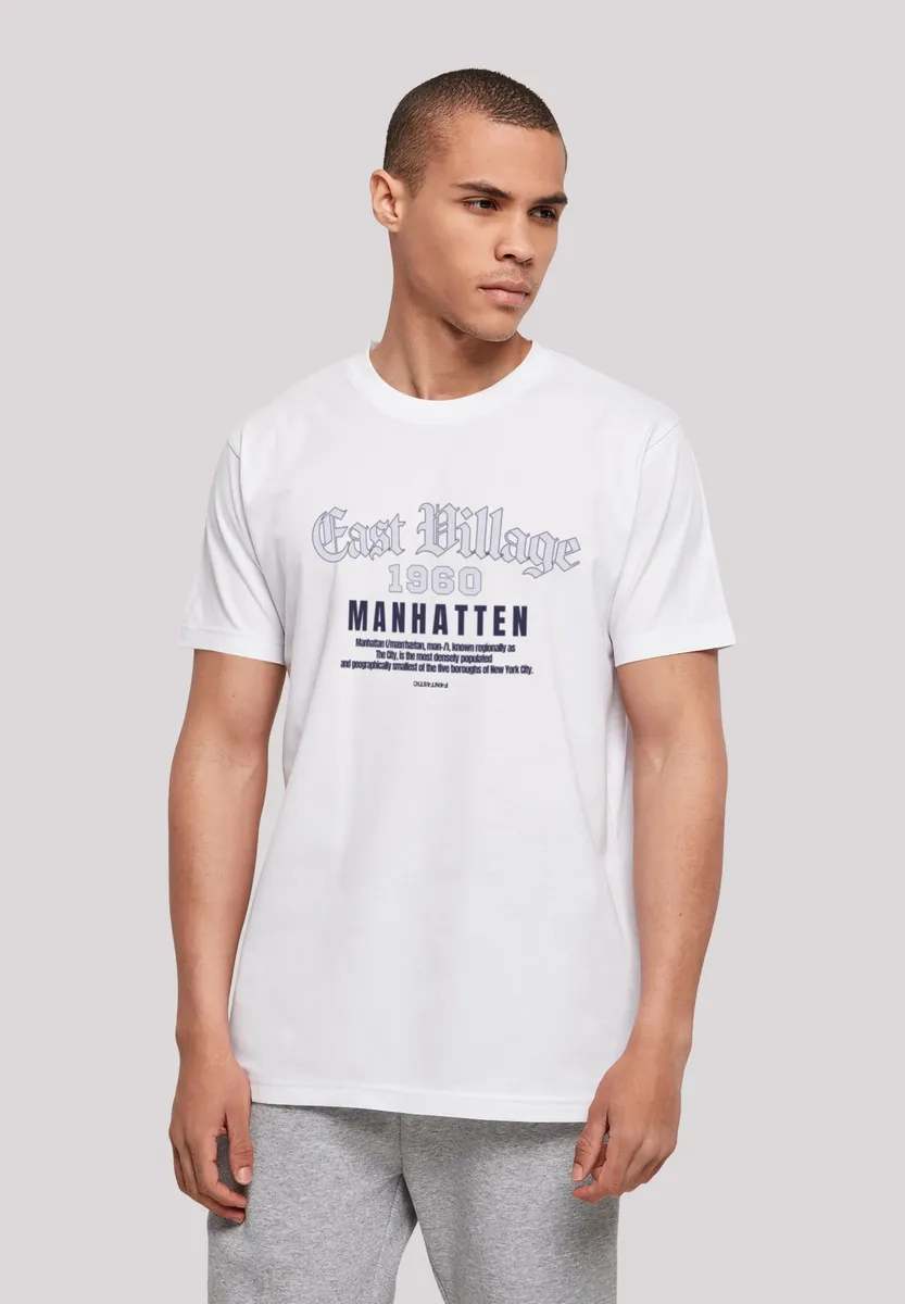 

F4NT4STIC Футболка " East Village Manhattan TEE UNISEX ", принт, белый