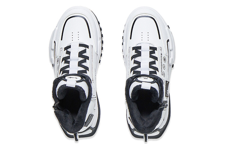 Коллекция Sports Life Kids Скейтбординг Кроссовки GS High-top Standard White / Standard Black - Флис Lining Young, белый — фото 3