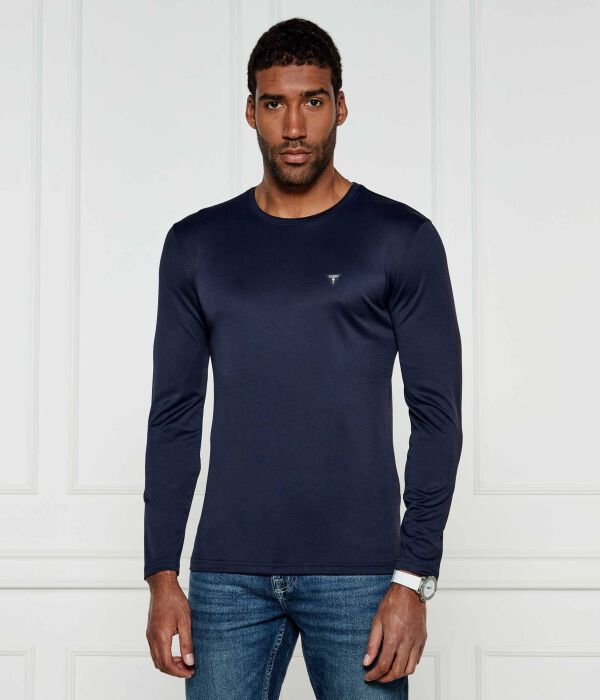 

Лонгслив мужской Guess Jeans облегающего кроя с отливом, синий