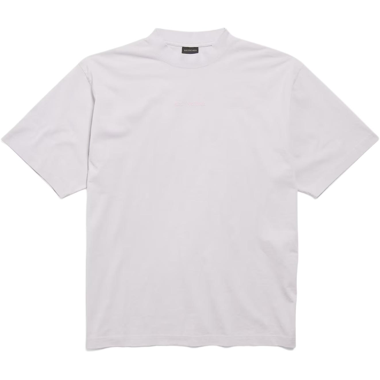 

Футболка с принтом на спине Regular Fit мужская Balenciaga, светло-розовый