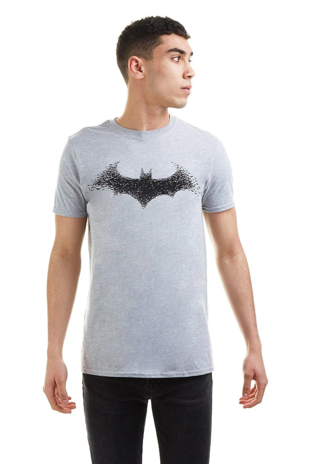 

Хлопковая футболка с логотипом Batman Bat DC Comics, серый