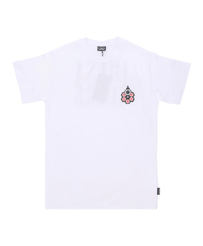 

Белая футболка с логотипом в виде рулетки. Propaganda, белый