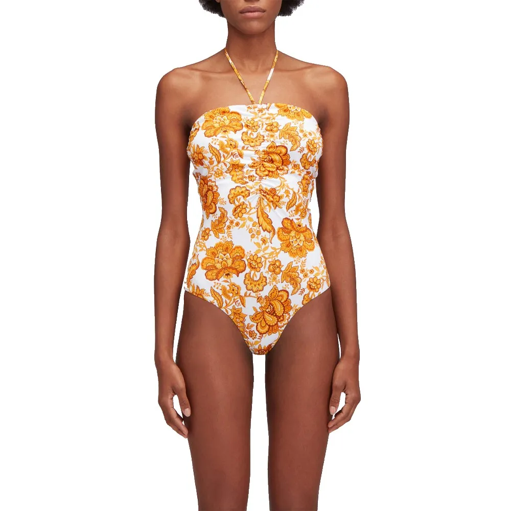 

Слитный купальник Sundek с цветочным принтом, белый