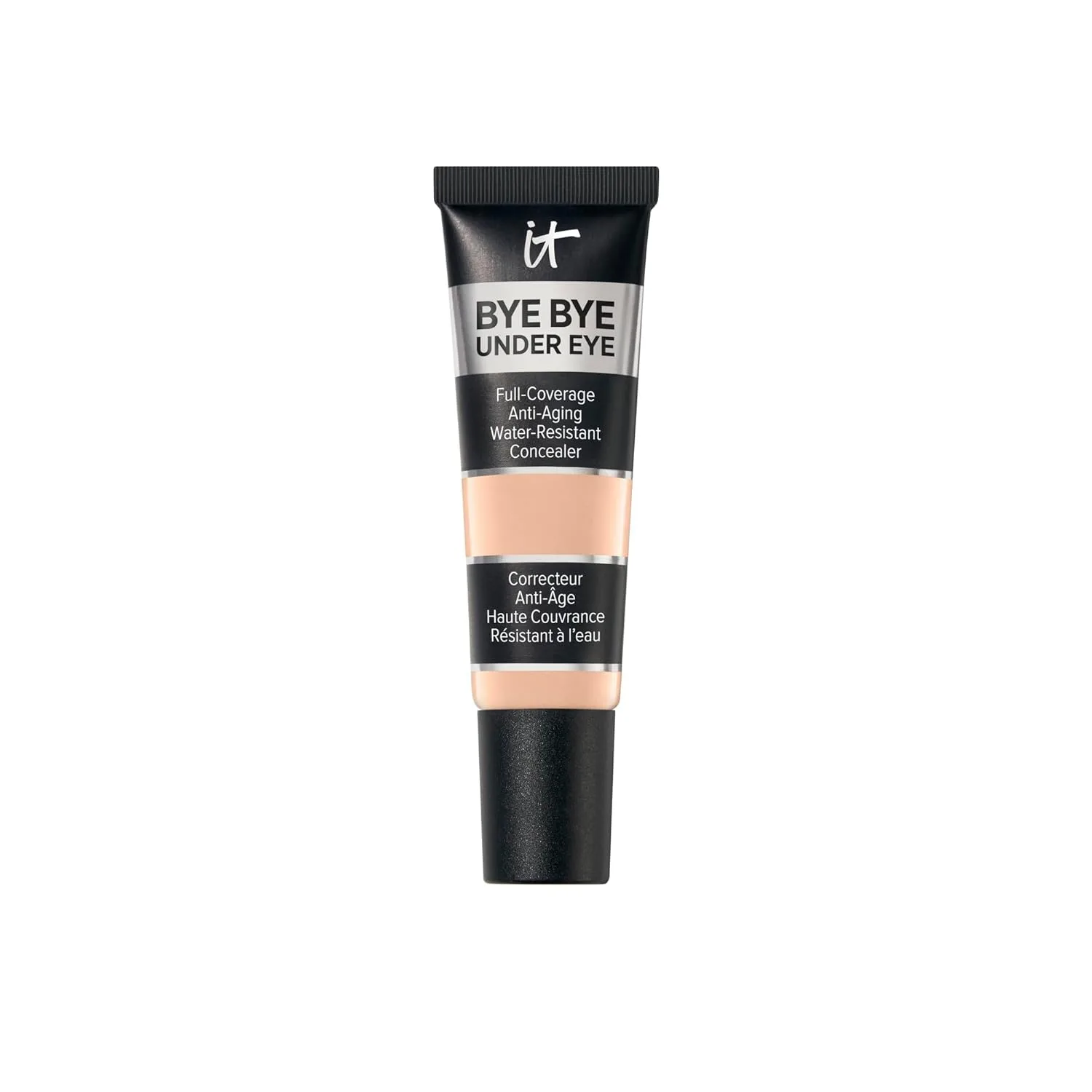 IT Cosmetics Bye Bye Under Eye консилер водостойкий, 24-часовое полное покрытие для темных кругов, морщинок, покраснений и пигментации, антивозрастной корректор, 12 мл, 24.0 Medium Beige - for cool undertones