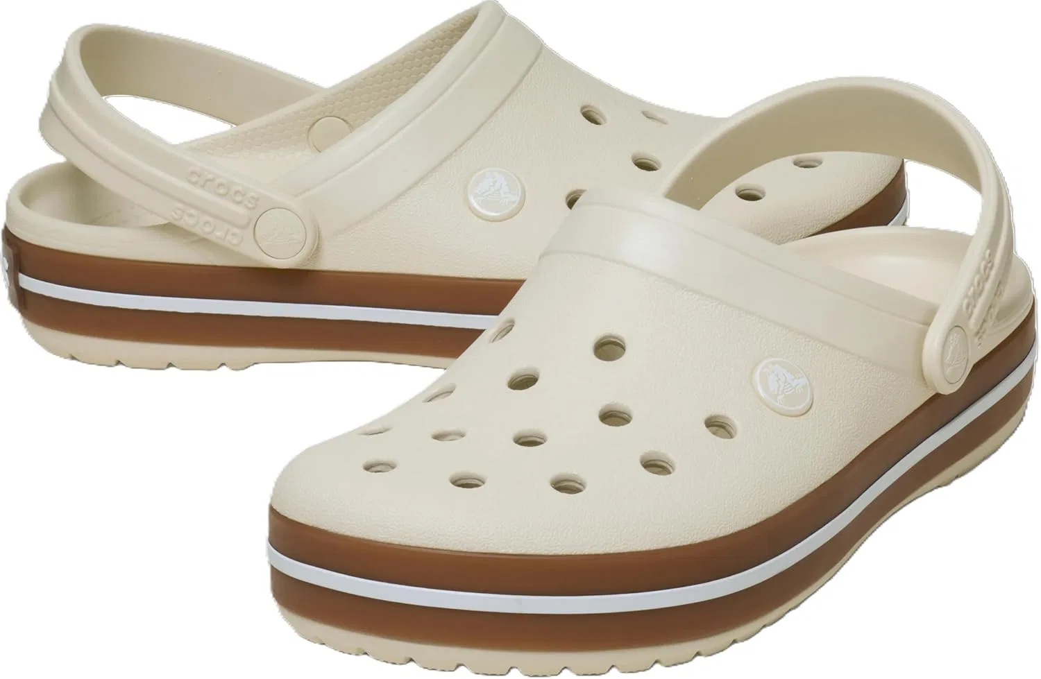 Кроксы Unisex Crocband Gum Clog Wooden Shoes Crocs, Summit White — фото 2