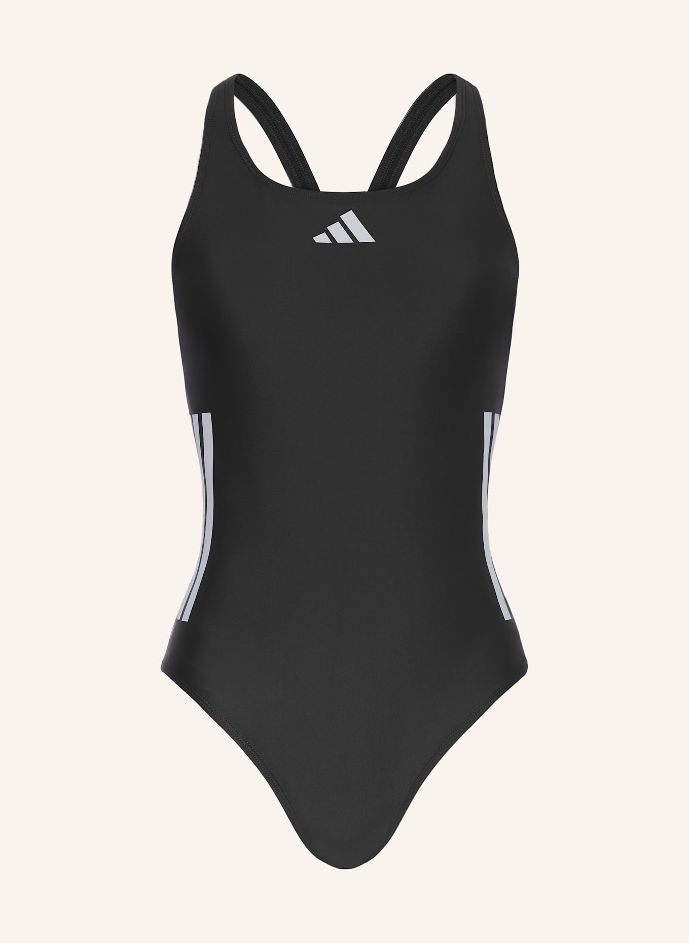 

Купальник с тремя полосками Adidas, черный