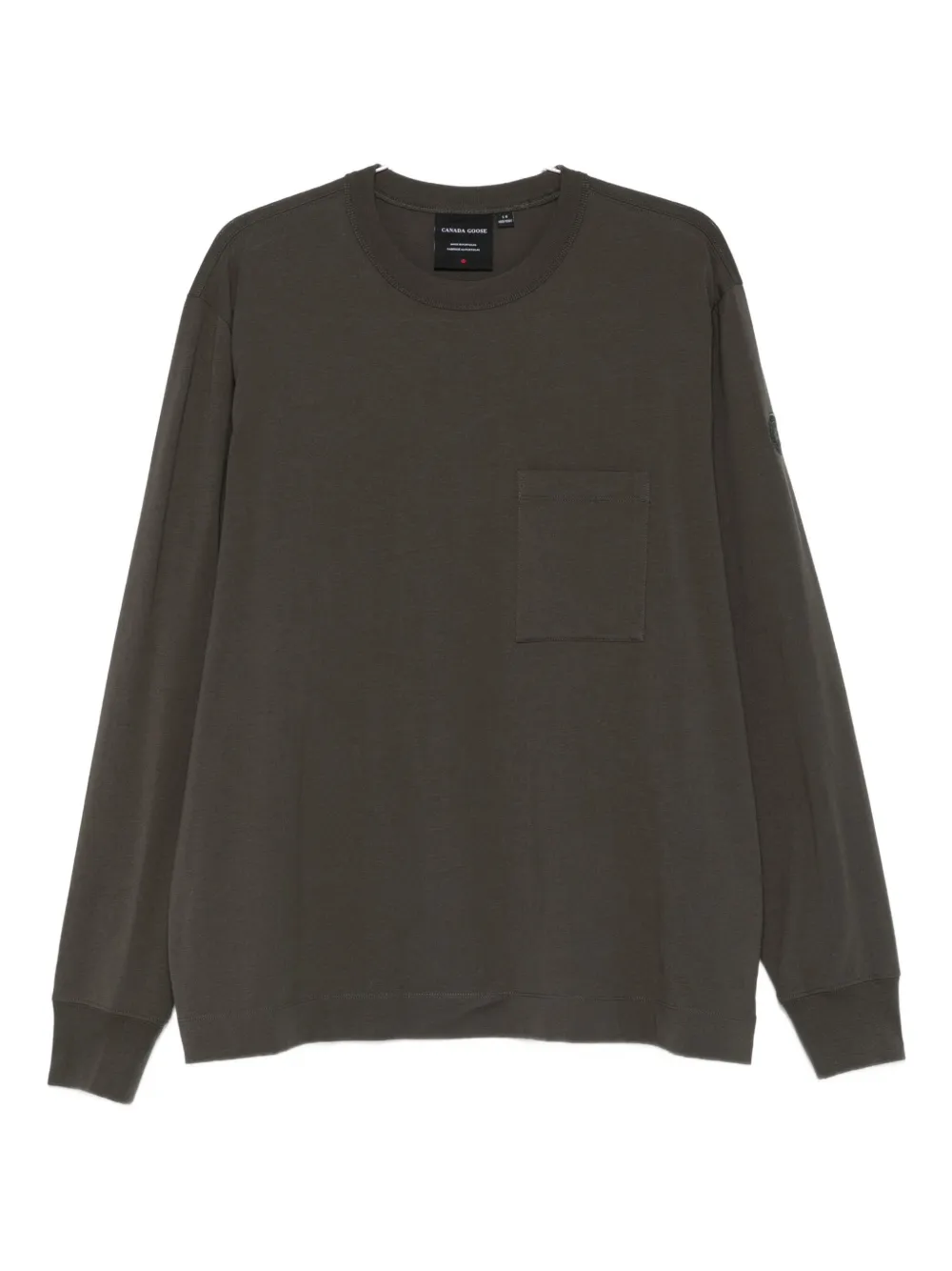 

Футболка с длинными рукавами и нагрудным карманом Canada Goose, зеленый