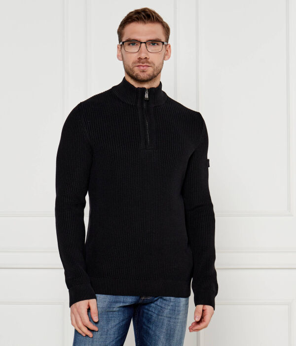 

Свитер мужской Joop! Jeans Генри с воротником на молнии, черный